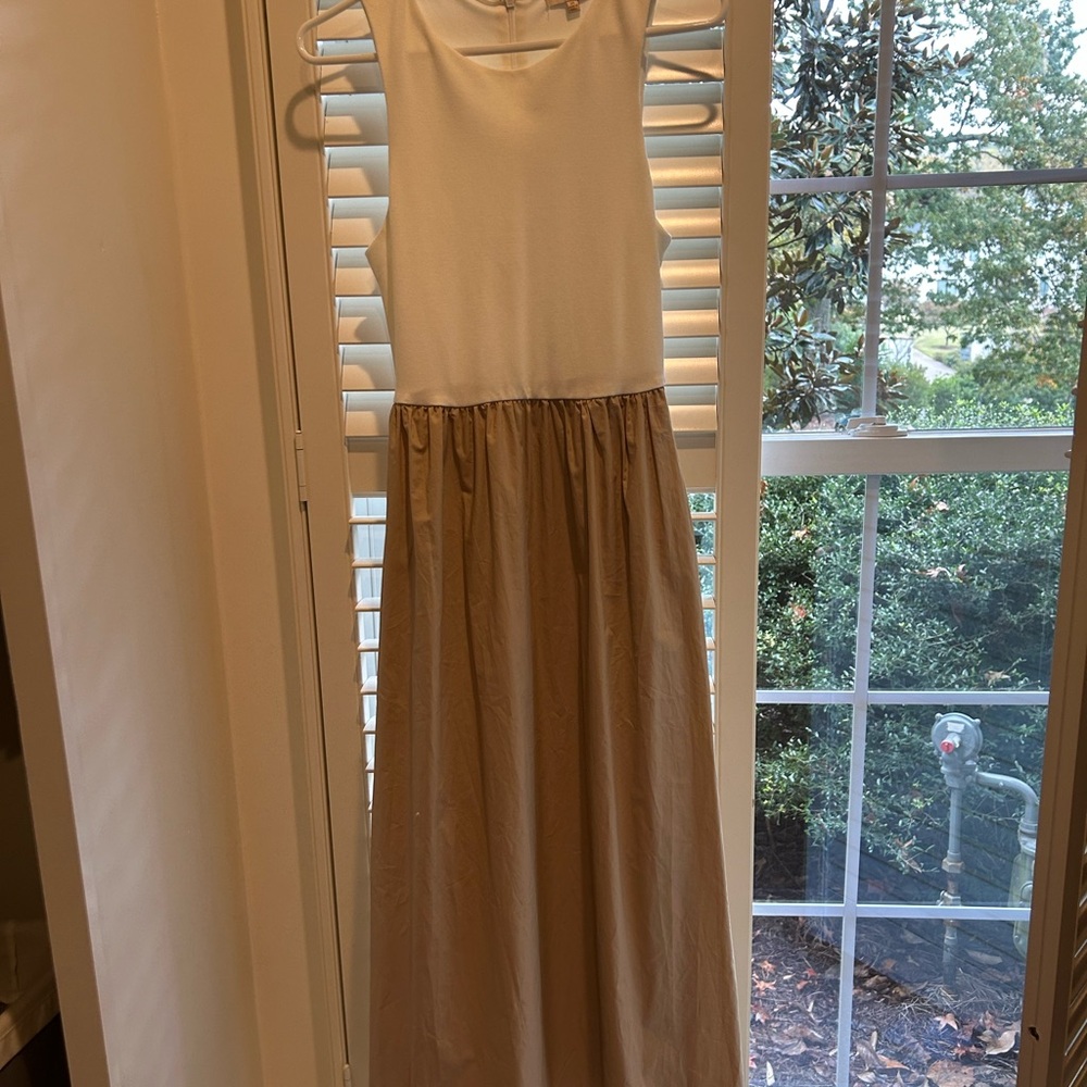 Skies Are Blue Cream twofer dress